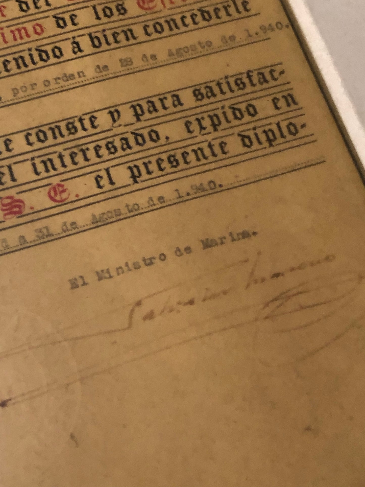 Diploma medalla militar individual