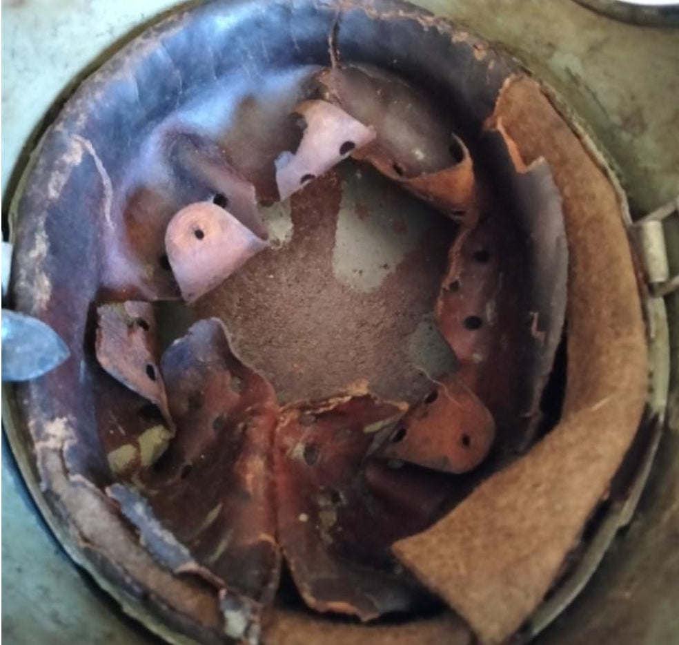 German camouflage helmet