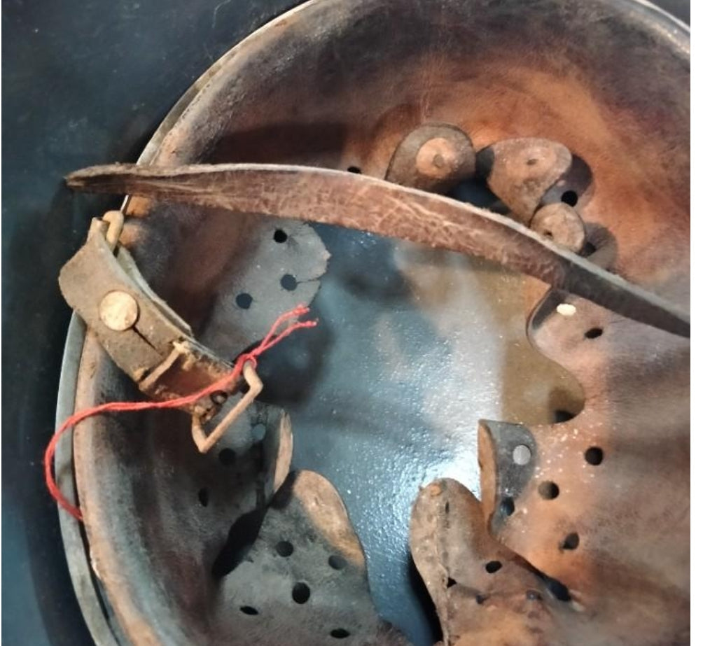 M42 helmet repainted and with two reproduction decals