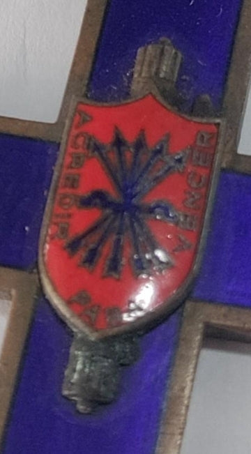 Red arrow cross. Italian volunteers. Civil war