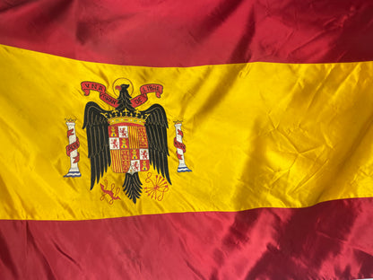 Spanish Embroidered Regime Flag from a Minister. Postwar with eagle emblem