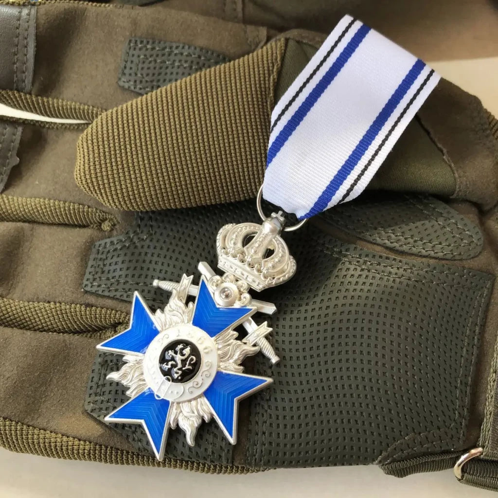 Reproduction of the German Bavarian Crown Cross Metal Enamel Emblem