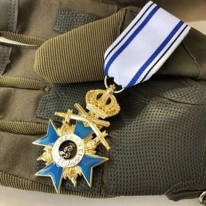 Reproduction of the German Bavarian Crown Cross Metal Enamel Emblem