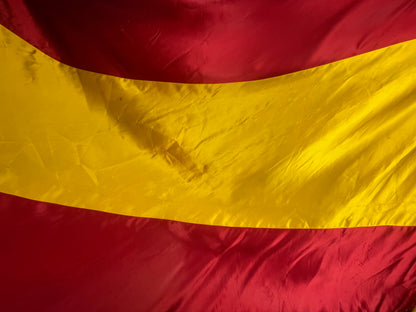 Spanish Embroidered Regime Flag from a Minister. Postwar with eagle emblem