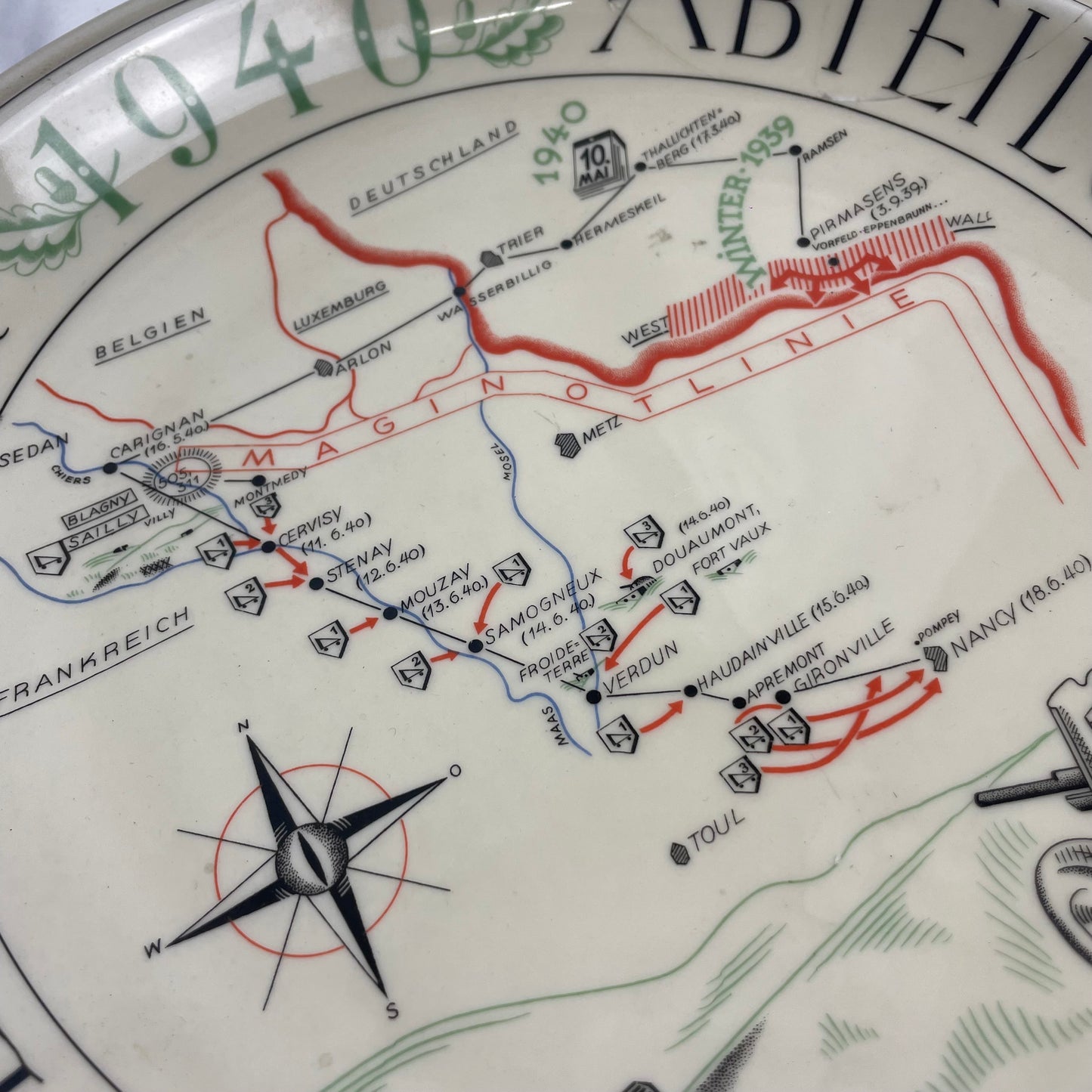 PANZER MAP PLATE 1940