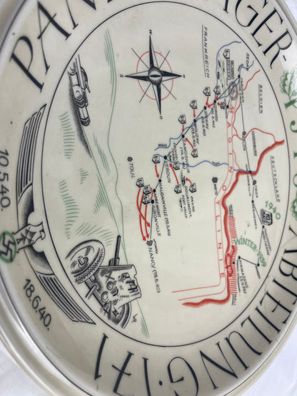 PANZER MAP PLATE 1940
