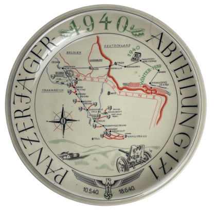 PANZER MAP PLATE 1940