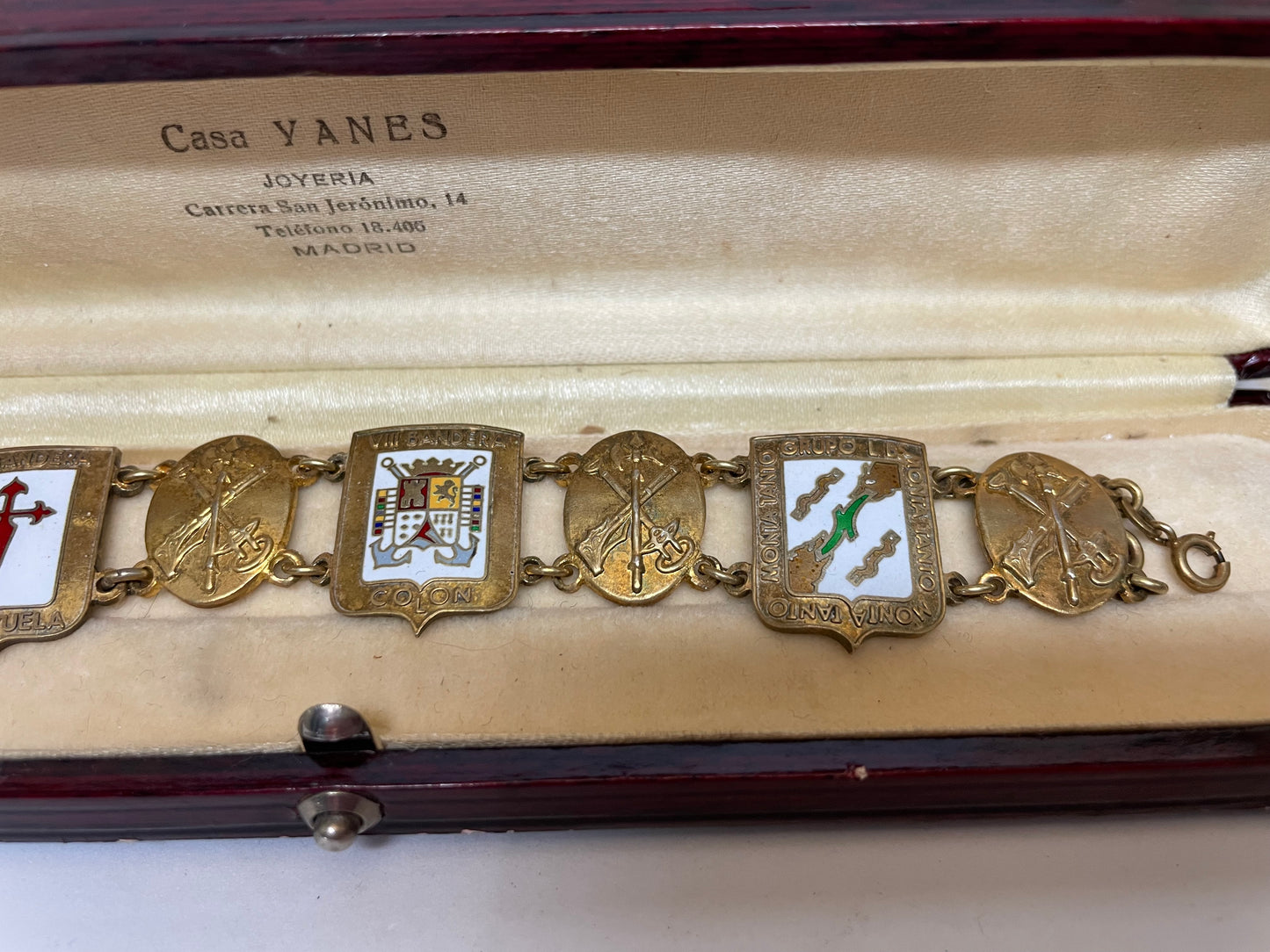 Pulsera de la legión española. Plata. Banderas Legión