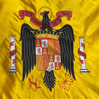 Spanish Embroidered Regime Flag from a Minister. Postwar with eagle emblem