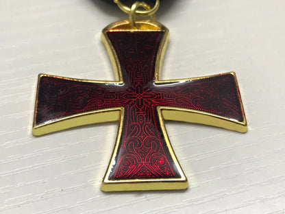 Caballero templario Medalla de la Cruz Roja joyería 1870 Cruz de Hierro EK2 meditación militar prusiana Caballero masónico Cruz Roja insignia de joyería 