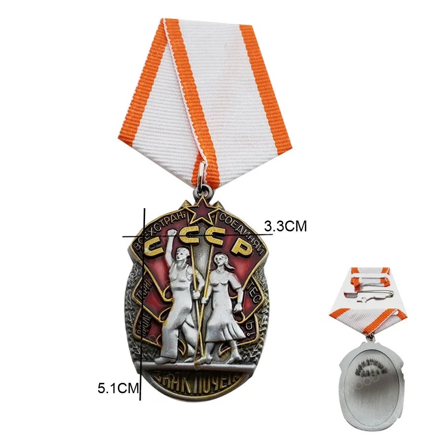 RED STAR FSB Pin WWII USSR Soviet CCCP Russia Russian Guards Badge Imperial Eagle Emblem Lenin Honor Medal Brooch Pendant