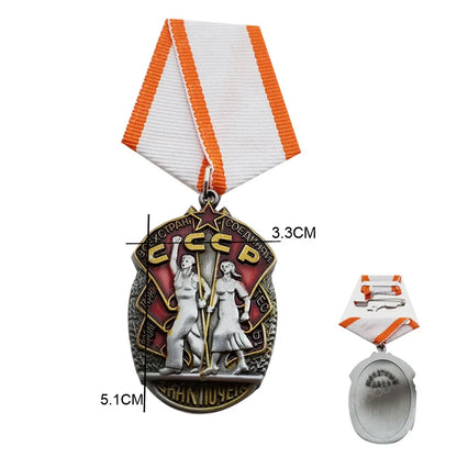 RED STAR FSB Pin WWII USSR Soviet CCCP Russia Russian Guards Badge Imperial Eagle Emblem Lenin Honor Medal Brooch Pendant