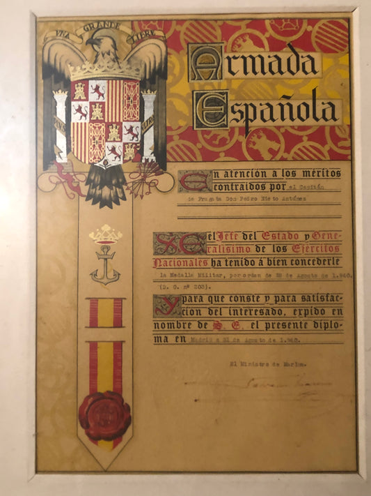 Diploma medalla militar individual