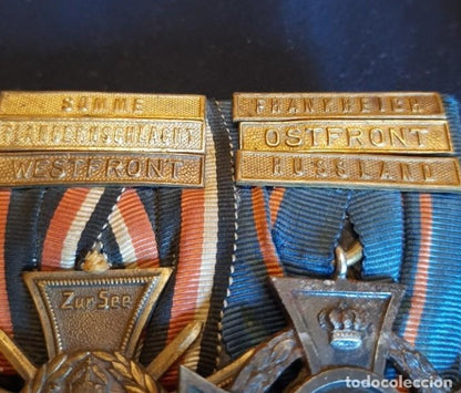 Pin with two decorations from the First World War