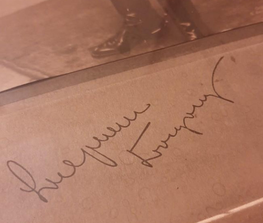 Photograph of Prince William  Heir to Hussar William II with signature