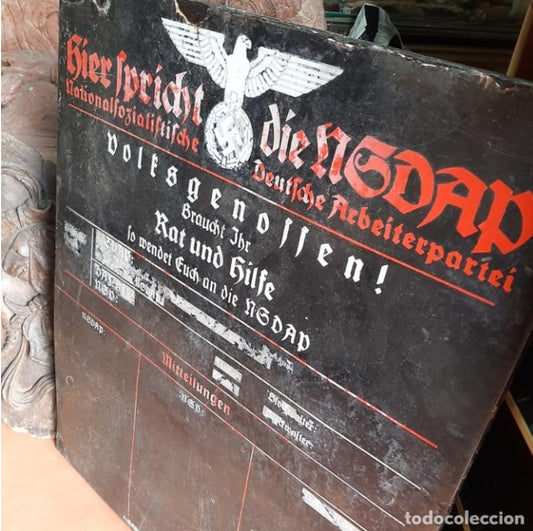 NSDAP Local Headquarters Enamel Plate