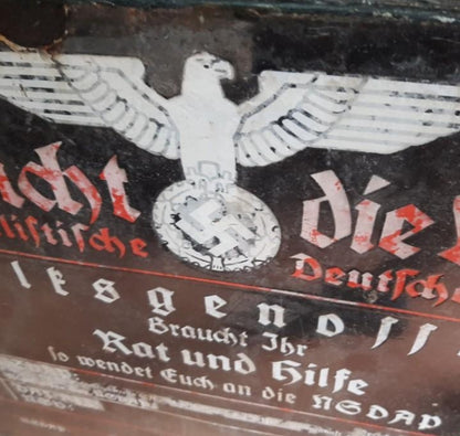 NSDAP Local Headquarters Enamel Plate