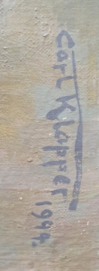 Oil of SS soldier painted by Carl Klapper,