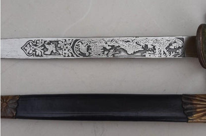 Daga de caza alemana con marcas. 