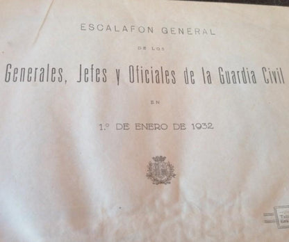 Ranking of the Civil Guard in the Republic