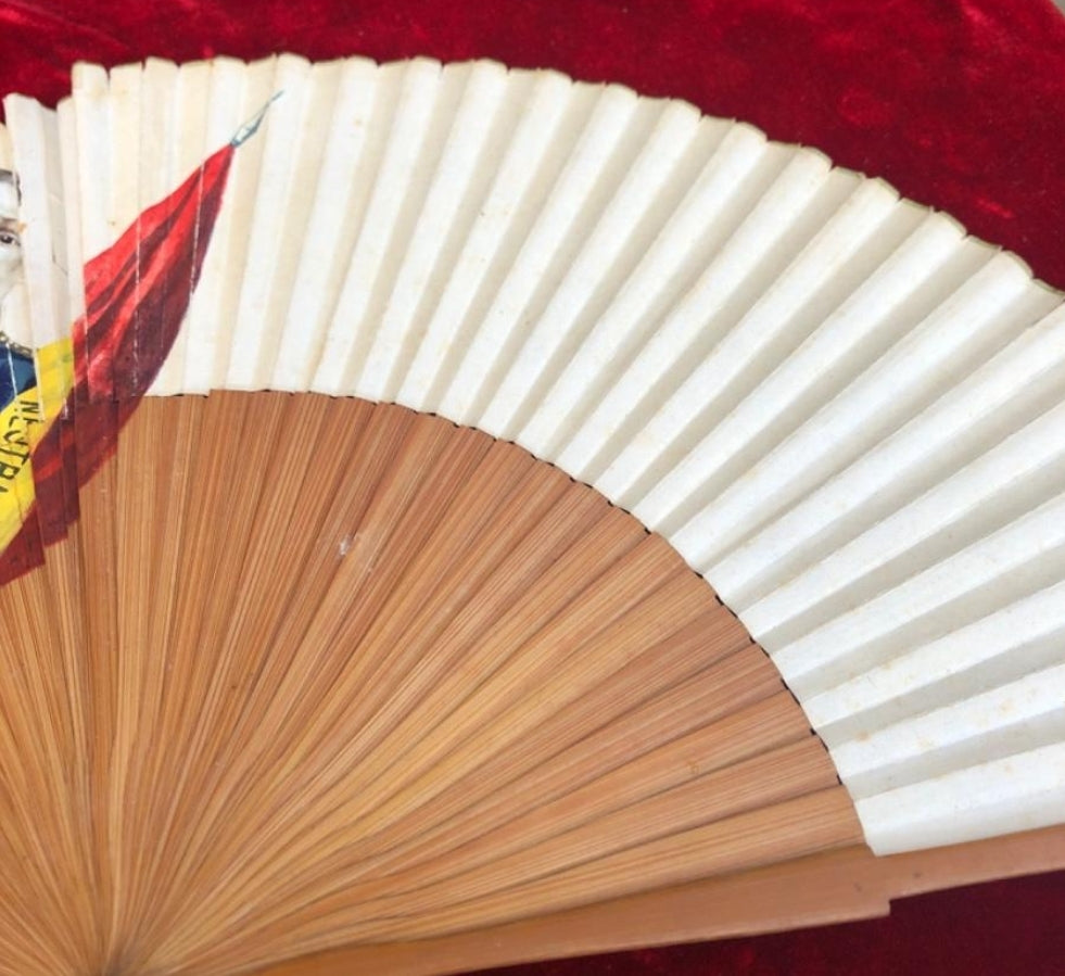 Hand-painted fan with Alfonso XIII