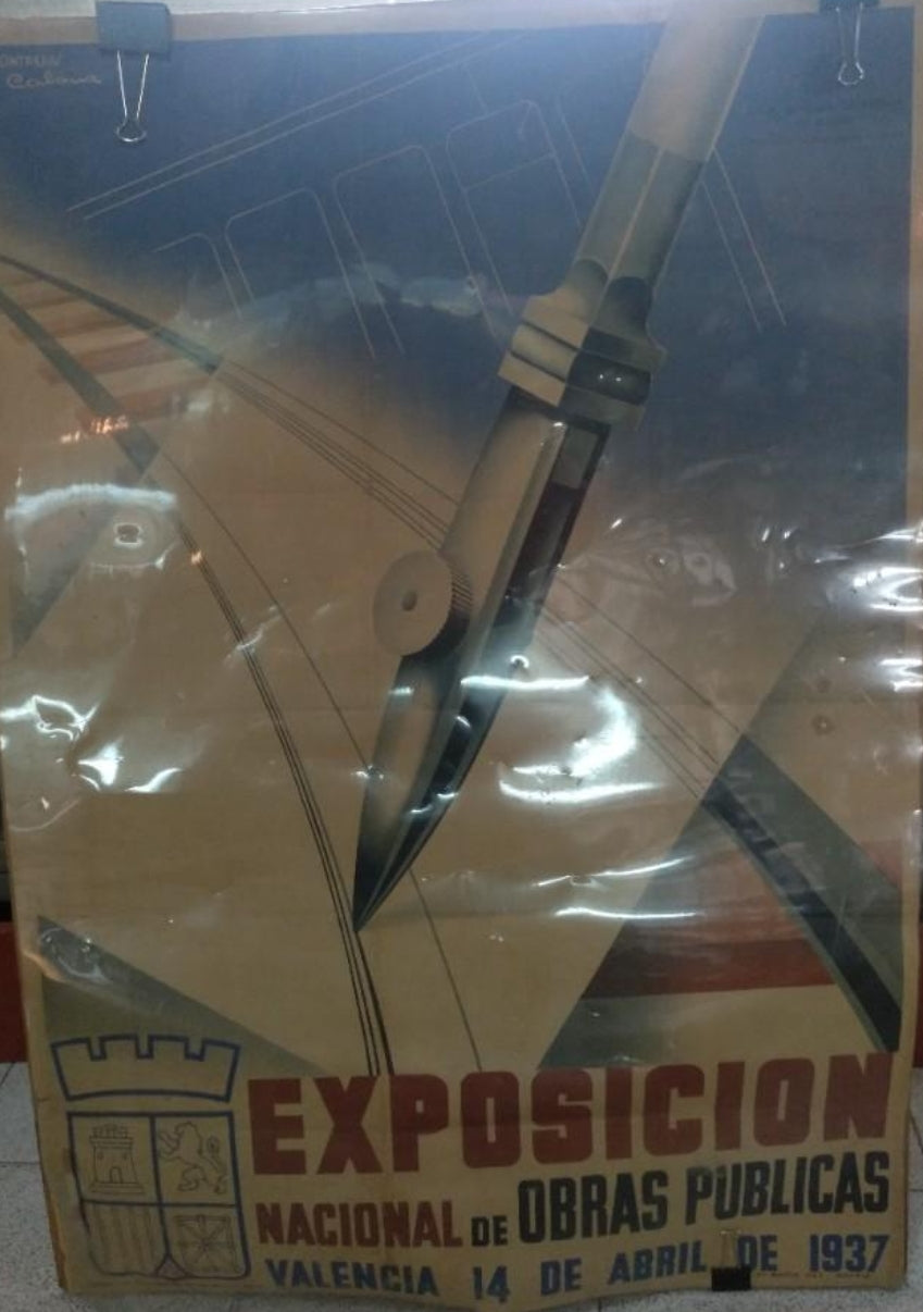 Cartel republicano para la exposición de obras públicas de 1937. 