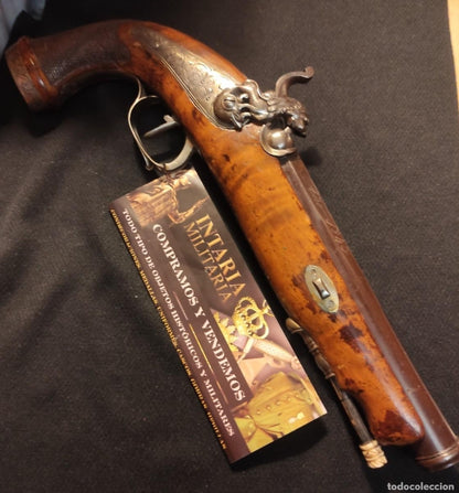 Pistola de pistón española del siglo XIX. 