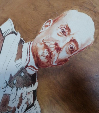 Oil sketch of a Spanish military man from the 19th century