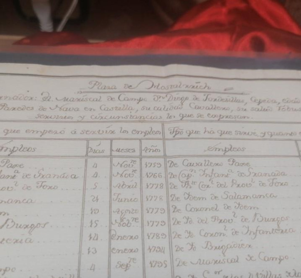 Hostalrich document service sheet for this place