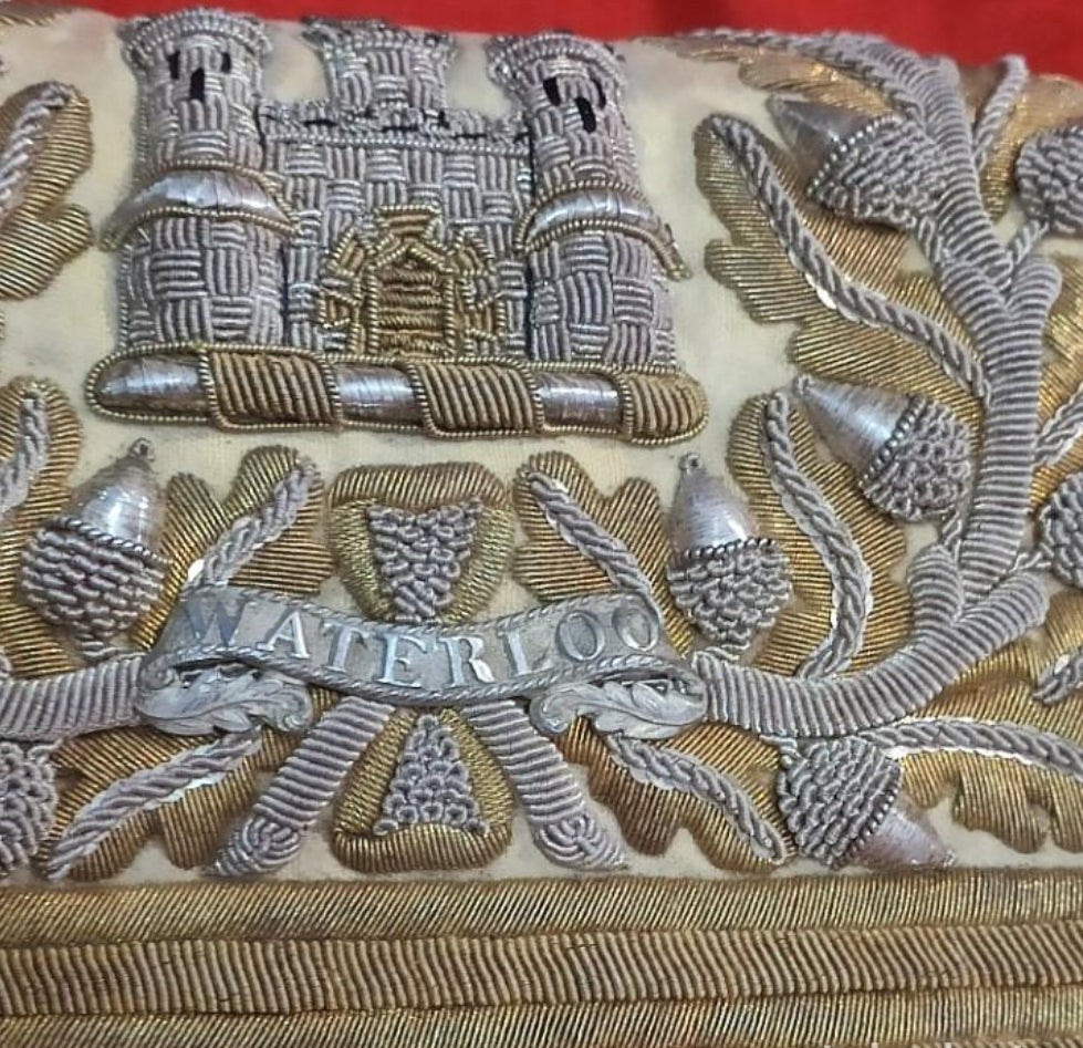Sabretache del capitán británico 1856 de la unidad de dragones de habilidades técnicas 
